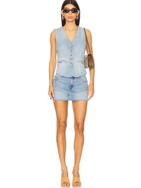Blank NYC rose garden Denim Mini Skirt
